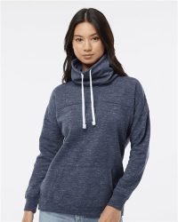 Women’s Mélange Fleece Cowl Neck Sweatshirt